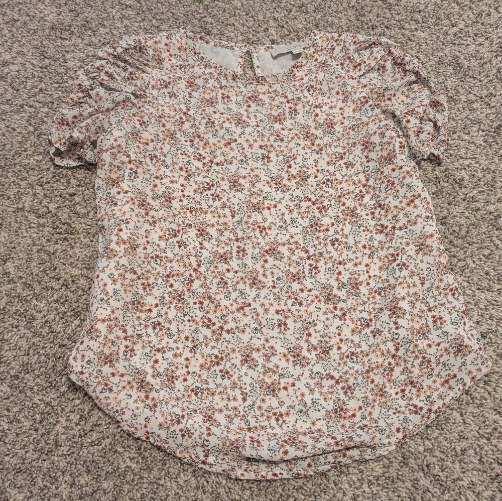 Loft xxs floral print blouse